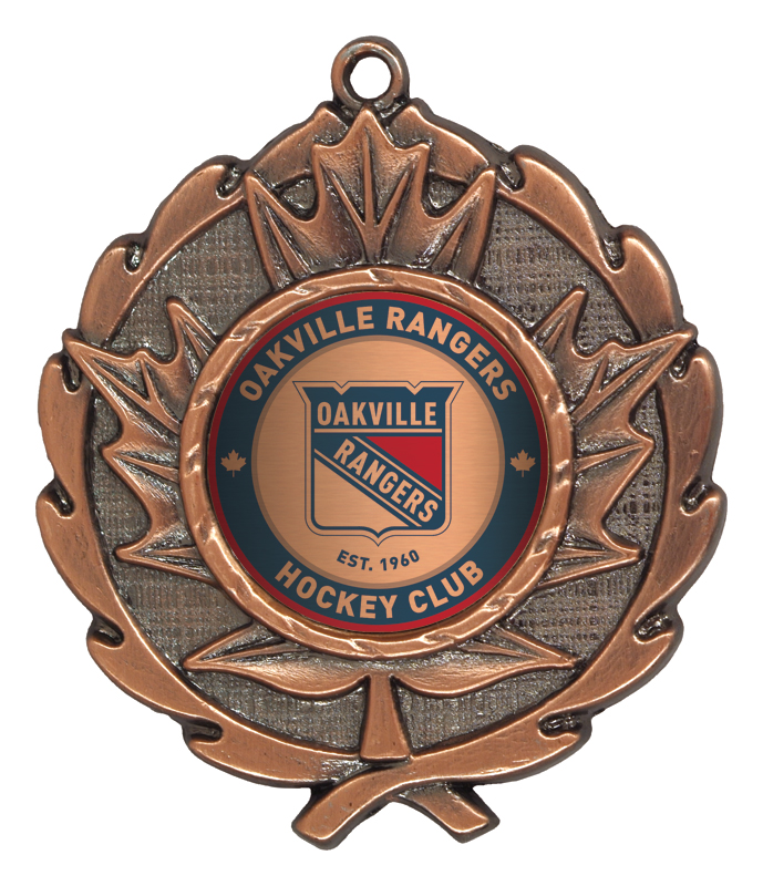 Maple Leaf Medals -  Antique Bronze