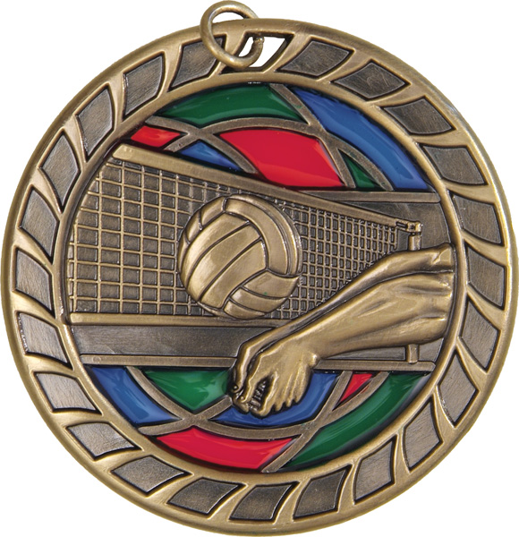 Stained Glass Medals-Volleyball