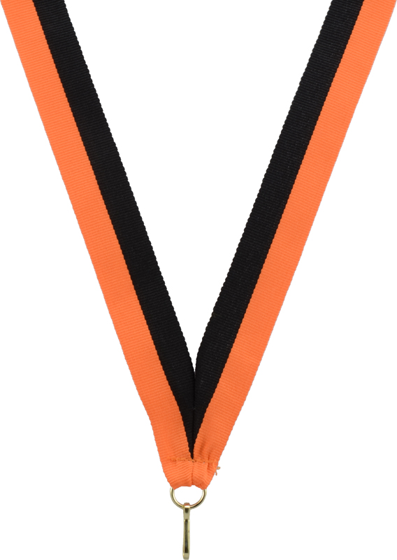 Neck Ribbons - BLACK/ORANGE