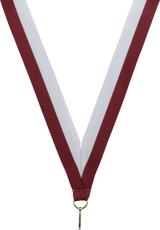 Neck Ribbons -MAROON/WHITE