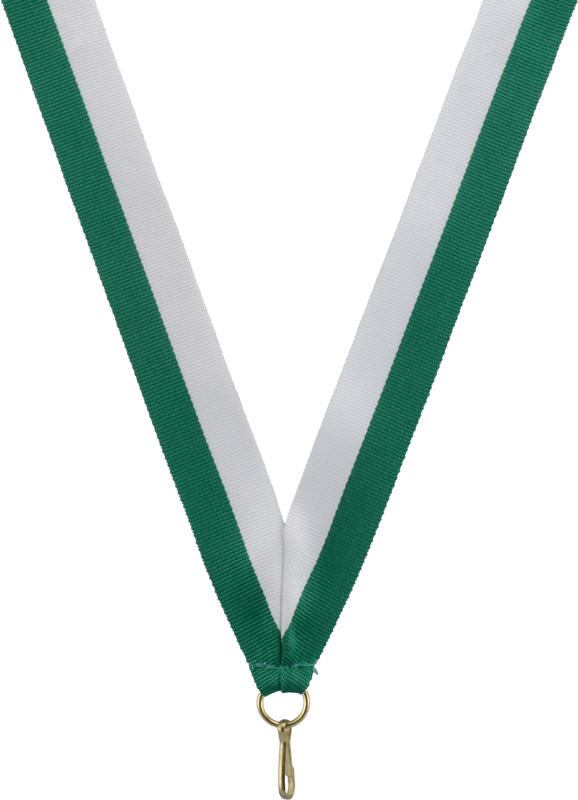 Neck Ribbons - GREEN/WHITE