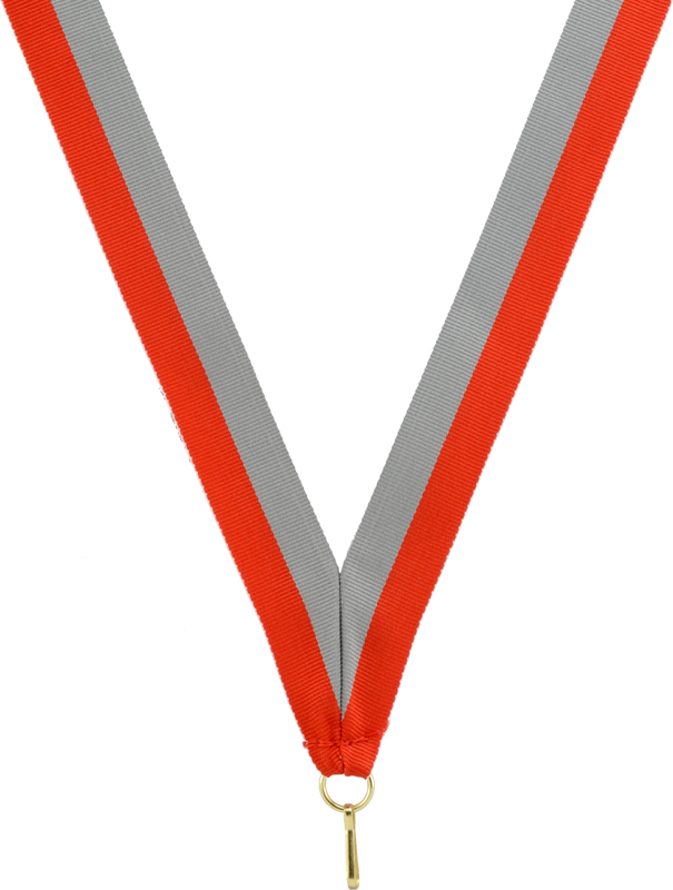 Neck Ribbons - RED/GREY